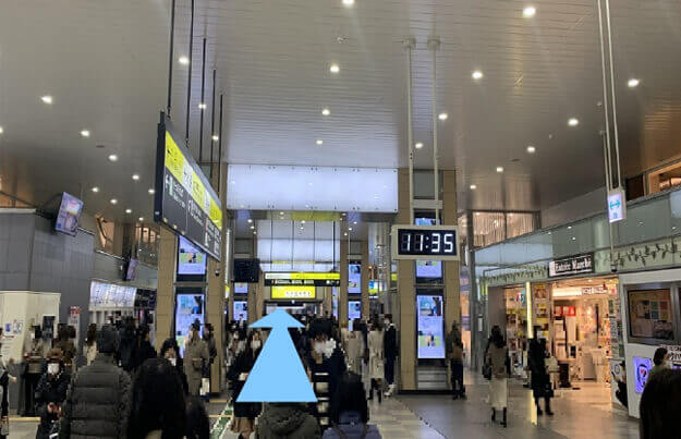 JR天王寺駅中央改札からのアクセス